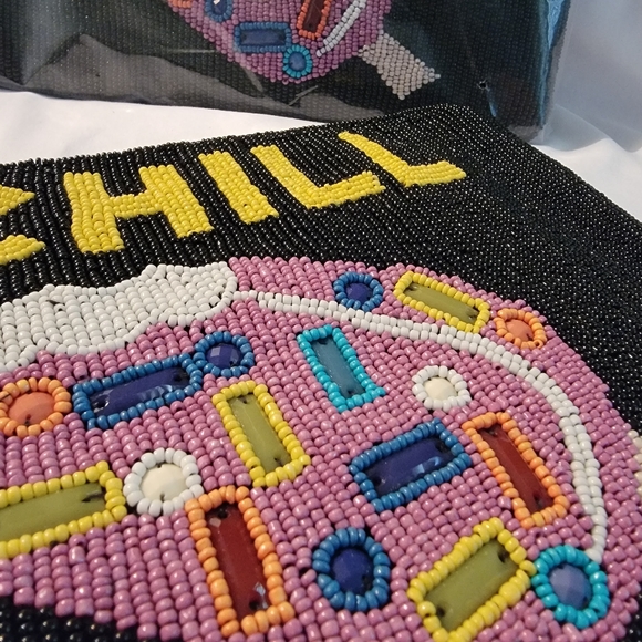 Neiman Marcus Hand Beaded CHILL Clutch - Picture 5 of 6